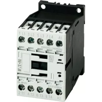 Eaton DILM9-10 Strāvas kontaktors, 3 polu + 1NO, 230V AC 50Hz / 240V AC 60Hz spole, 9A AC-3, 4kW, DIN sliede