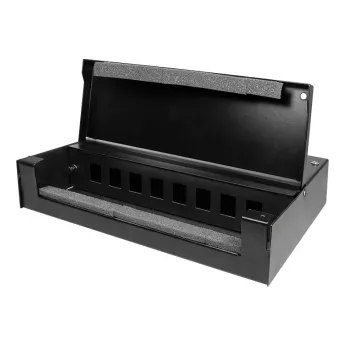 LogiLink konsolidācijas punkta kārba 8 vai 12 Keystone moduļiem, metāla, melna