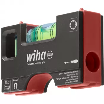 WIHA Mini līmeņrādis kabatā 8 cm Pelēks/Sarkans ar magnētu
