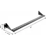 Delock 19 inch 1U kabeļu pārvaldības panelis ar regulējamu dziļumu 40-90 mm, melns