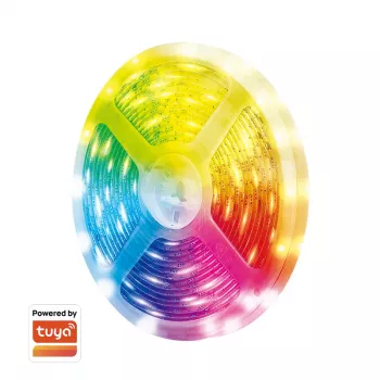 LogiLink WiFi viedā RGB+5700K gaismas lente, 5m, saderīga ar Tuya