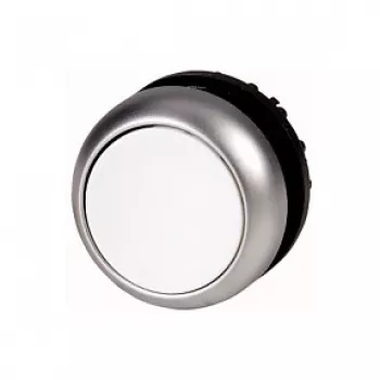 Eaton M22-D-W plakanais spiedpogas izpildmehānisms, momentāns, balts, 22,5 mm montāža, IP66/IP67/IP69K