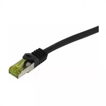 Synergy21 CAT6A S/FTP Patch kabelis RJ45, 500MHz, 20m, melns, TPE/LSZH, iekštelpām/ārā, UV/ūdens/eļļas izturīgs, AWG26, CAT7 izejmateriāls