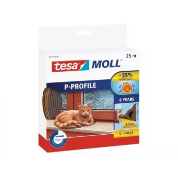 TESA Bronze P-Profile EPDM putuplasta gumijas blīvējuma lente caurvēja novēršanai 25 m