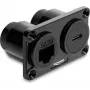 Delock Dual Panel Mount Adapter USB 10 Gbps USB Type-C™ Female PD 100 W + RJ45 Female Cat.6 Melns