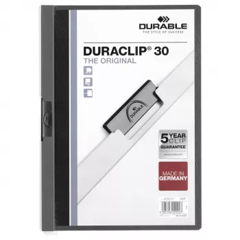 DURABLE DURACLIP 30 A4 klipšu mape zilā krāsā