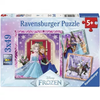 Ravensburger Disney Frozen 2 Bērnu Puzļu Komplekts - 3x49 Gabali