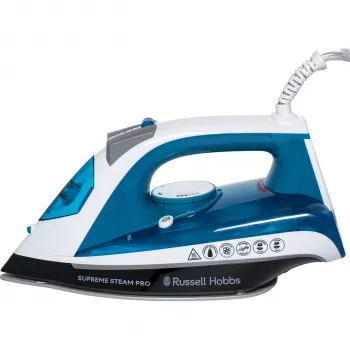 Russell Hobbs Supreme Steam Pro 23971-56 tvaika gludeklis 2600W melns zils pelēks balts