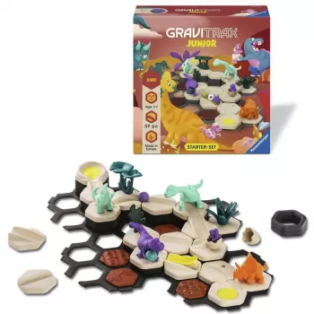 RAVENSBURGER GraviTrax Junior Starter Set S Dino - 102 daļu lodīšu trase bērniem no 3 gadiem