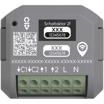 ABB free@home 2 kanālu iebūvējamais slēdža izpildmehānisms 62821 U-WL