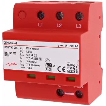 DEHN DSH TNC 255 DEHNshield kombinētais pārsprieguma novadītājs TN-C sistēmām