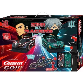 Carrera GO Ronin Racers 1:43 Slot Car Racing komplekts ar cilpu un pārlidojumu