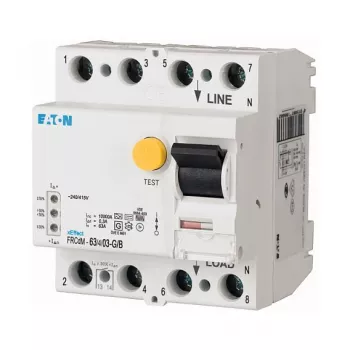 EATON FRCDM-63/4/03-G/B Noplūdes strāvas aizsardzības slēdzis, 63A, 4 polu, 300mA, B tips