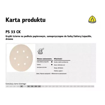 KRAUSE KLINGSPOR PS 33 CK 150 mm P60 GLS3 Multi-Hole Slīpēšanas diski, 100 gab.