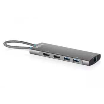 DIGITUS DA-70922 USB-C dokstacija, 9 portu, 2x HDMI, USB, RJ45