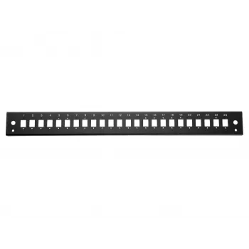 EQUIP 19 inch sadales panelis 24x LC-Duplex SC-Simplex, tērauds, melns - 1U statīva modulis
