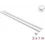 Delock pašlīmējošs kabeļu kanāls ar bīdāmu vāku 30 x 14 mm, iesk. savienotājs - 1 m, 2 gab., balts