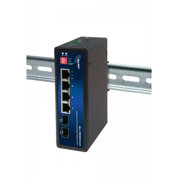 ALLNET ALL-SGI8104v3 Industrial Nepārvaldāms Layer 2 slēdzis, 6 porti GbE, 4x GbE RJ45, 2x SFP, bez ventilatora, IP40