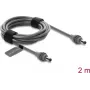 Delock DC 5.5 x 2.1 mm vīriešu uz DC 5.5 x 2.1 mm vīriešu strāvas kabelis Starlink Mini, 2 m pelēks
