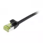 Synergy 21 S217911 CAT6A S/FTP plānais savienojuma kabelis, 0,15 m, melns, LSZH