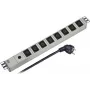 EFB Elektronik 691697 1U 19 collu Rack-Mount PDU, 8x IEC C13 Ligzdas, 10A, 250V, Alumīnija Korpusā, Ieslēgšanas/Izslēgšanas Slēdzis