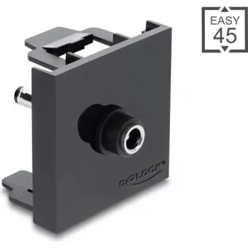 Delock Easy 45 modulis DC 5.5 x 2.1 mm ligzda uz DC 5.5 x 2.5 mm spraudnis, melns