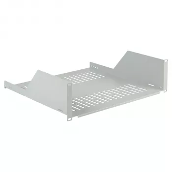 EFB ELEKTRONIK 19 inch 3U fiksēts konsoles plaukts, 450 mm dziļš, 36 kg slodze, gaiši pelēks RAL 7035