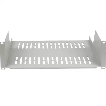 EFB ELEKTRONIK 19 inch 3U fiksēts konsoles plaukts, 450 mm dziļš, 36 kg slodze, gaiši pelēks RAL 7035