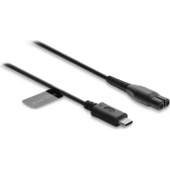 Delock USB Type-C uzlādes kabelis 4,3 V elektriskajiem skuvekļiem, saderīgs ar Philips OneBlade 360 Face + Body - rezerves skuvekļa lādētāja kabelis 1 m