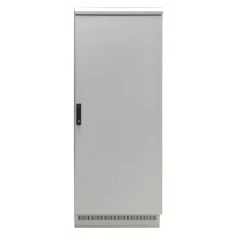 EFB Elektronik 19 collu tīkla skapis 24U 600x600 IP55 ar saliktu pamatni, gaiši pelēks RAL 7035