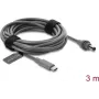 Delock USB Type-C™ uz DC 5,5 x 2,1 mm strāvas kabelis Starlink Mini, 3 m, pelēks