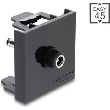 Delock Easy 45 modulis DC 5.5 x 2.5 mm ligzda uz DC 5.5 x 2.1 mm spraudni melns
