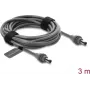 Delock 91824 DC 5,5 x 2,1 mm līdz DC 5,5 x 2,1 mm strāvas kabelis Starlink Mini, 3 m, pelēks