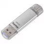 Hama FlashPen C-Laeta 64GB USB 3.0 zibatmiņa, alumīnija, sudraba/melna