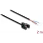Delock dakšveida gaismas barjera 5 mm, tips R, ar 4 atvērtiem kabeļa galiem, PNP, gaisma/tumsa pārslēdzama, 2 m