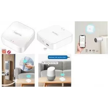 LogiLink Zigbee vārteja, Wi-Fi 802.11b/g/n, Tuya saderīga, balta