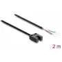 Delock dakšveida fotoelektriskais sensors 5 mm sprauga U veida ar 4 atvērtiem kabeļa galiem PNP gaisma/tumsa izvēlams 2 m