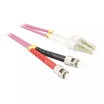 SYNERGY21 S216290 2m LC-ST duplekss daudzmodu OM4 50/125µm optiskās šķiedras savienojuma kabelis, 3mm akvamarīns