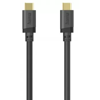 USB-C uz USB-C kabelis 5 Gbps, 240 W, 0,75 m, melns
