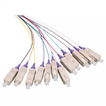 LOGILINK Fiber Pigtail komplekts 12 x SC OM4 2m, krāsains, violets savienotājs