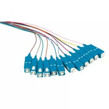 LogiLink optisko šķiedru pigtail komplekts 12 x SC OS2 2m, krāsains, zils savienotājs