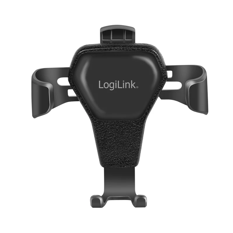 LogiLink AA0164 Universāls viedtālruņa turētājs automašīnas gaisa ventilācijas atverē, 360° rotācija, darbība ar vienu roku, melns
