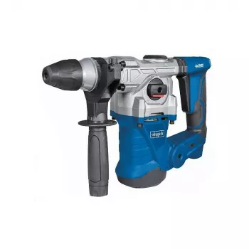 Scheppach DH1300Plus 1250W SDS-Max Trieciena āmurs ar 5J Trieciena enerģiju, Pretvibrācijas D-rokturi, Smailo un Plakano kaltu, Pārnēsāšanas somu