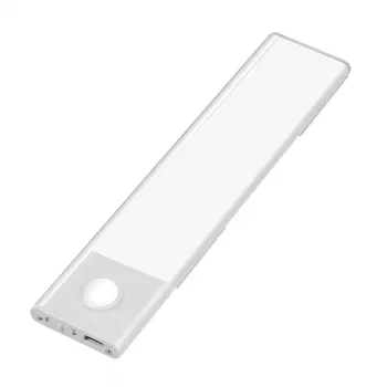 LogiLink LED gaisma zem skapja, īpaši plāna, PIR sensors, 200mm, 80lm, USB-C uzlādējama, magnētiskais stiprinājums, vēsi balta