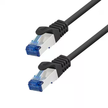 LogiLink Cat.6A S/FTP ielāpu kabelis, CCA, LSZH, melns, 5m, EconLine