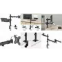 LogiLink BP0220 Monitora un klēpjdatora galda stiprinājums, 17 collas-32 collas, 10kg monitors, 9kg klēpjdators, melns