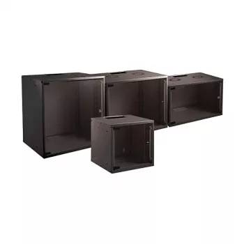 EFB Elektronik BASIC 15U sienas tīkla skapis, 19 collu, 450 mm dziļums, melns RAL 9005