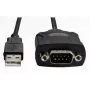Fujitsu USB uz seriālo adaptera kabelis, RS-232 DB9, 128 Kbps, 1,8 m, melns