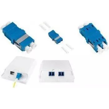 LogiLink FA03LC7 LC dupleksās šķiedras adapteris, 12 gab. iepakojums, bez atloka, zils