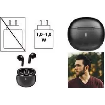 LogiLink Bluetooth TWS austiņas, IPX4 ūdensizturīgas, skārienvadība, USB-C uzlādes futrālis, melnas